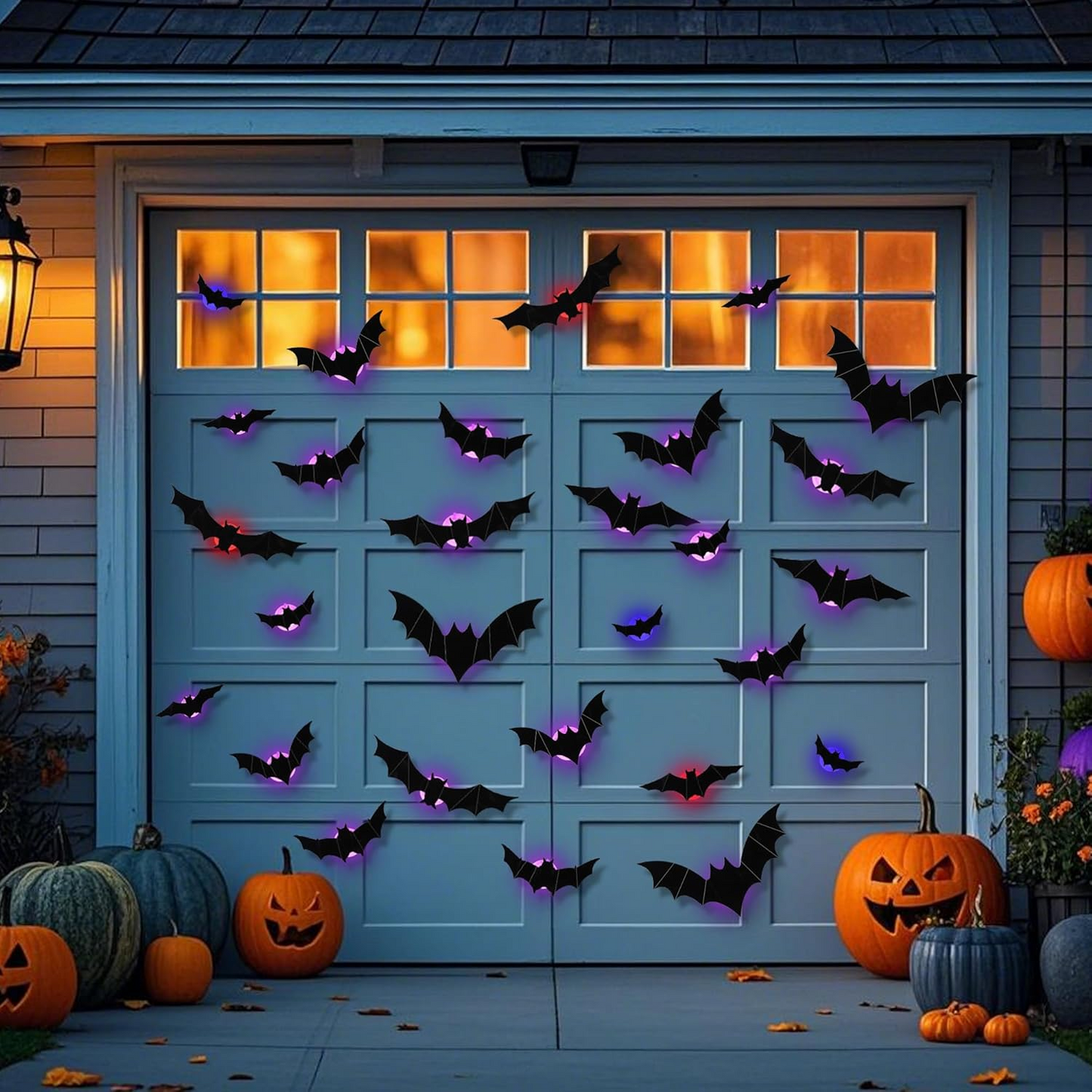 Last Day 50% OFF:3D Bats Light Decorations Spooky Ornaments for Festival Halloween